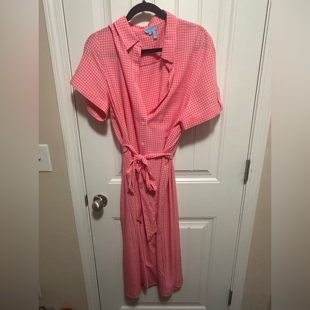 Draper James Barbara Utility Midi shirtdress in seersucker
